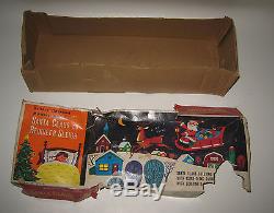 1950's Japan Santa Claus on Reindeer Sleigh Battery-op Toy in Original Box #BP54