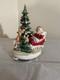 1950s Vintage Ceramic Japan Santa In Sleigh Pulled By Reindeer