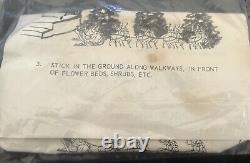 1960's To Early 1970's Union Plastic Santa In Sled With Reindeer Yard Stakes
