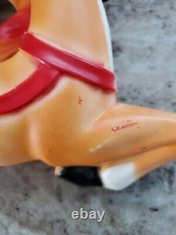 1970 Lighted Empire Blow Mold Santa withSleigh two Reindeer