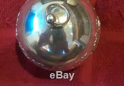 1972 Christmas Bell Wallace Silver Limited Edition Santa in Sleigh with Reindeer