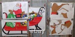 1972 Neely Hall Christmas Reindeer Santa's Sleigh Craft Patterns No 2250 & 2251