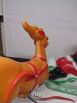 1977 RARE 24 Empire Santa, Sleigh, Reindeer Christmas Blow Molds & Box-Complete 1977 RARE 24 Empire Santa, Sleigh, Reindeer Christmas Blow Molds & Box-Complete