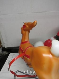 1977 RARE 24 Empire Santa, Sleigh, Reindeer Christmas Blow Molds & Box-Complete