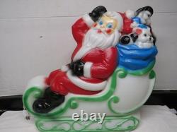 1977 RARE 24 Empire Santa, Sleigh, Reindeer Christmas Blow Molds & Box-Complete