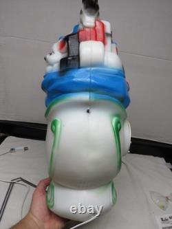 1977 RARE 24 Empire Santa, Sleigh, Reindeer Christmas Blow Molds & Box-Complete