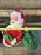 1978 Annalee Santa In Sleigh Drawn By 8 Flying Reindeer Vintage Large 9 Feet