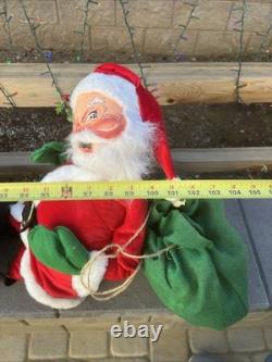1978 Annalee Santa in Sleigh Drawn by 8 Flying Reindeer Vintage Large 9 Feet