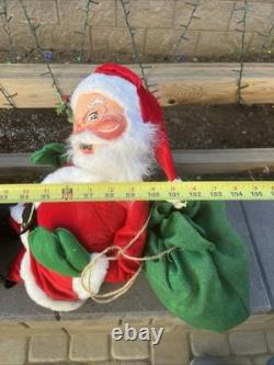 1978 Annalee Santa in Sleigh Drawn by 8 Flying Reindeer Vintage Large 9 Feet