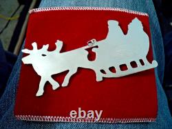 1978 GORHAM Sterling American Heritage Santa in the Sleigh Ornament