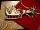 1978 Gorham Sterling Santa In The Sleigh American Heritage Pub. Co. Ornament