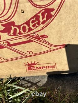 1979 Empire Santa in Sleigh Reindeer Blow Mold Runners Lighted Christmas W Box