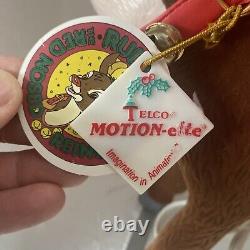 1992 Telco Motionettes Christmas Decor Rudolph Vixen Reindeer Nose Light Animate