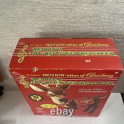 1992 Telco Motionettes Christmas Decor Rudolph Vixen Reindeer Nose Light Animate