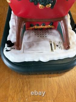 1995 Holiday Creations Santa With Reindeer Sleigh Animated Musical Tested WBox