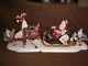 2001 House Of Hatten Santa With Sleigh And Elf With Reindeer Denise Calla Rare