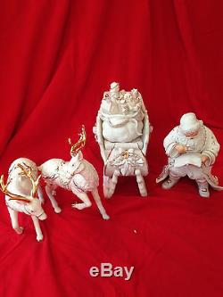 2001-grandeur-noel-gorgeous-porcelain-santa-reindeer-and-sleigh-set