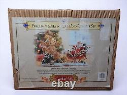 2003 Grandeur Noel Collector's Edition Santa Sleigh and Reindeer Porcelain Set