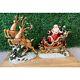 2003 Grandeur Noel Collector's Edition Santa Sleigh And Reindeer Set Porcelain