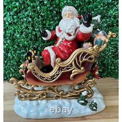 2003 Grandeur Noel Collector's Edition Santa Sleigh and Reindeer Set Porcelain