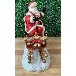 2003 Grandeur Noel Collector's Edition Santa Sleigh and Reindeer Set Porcelain