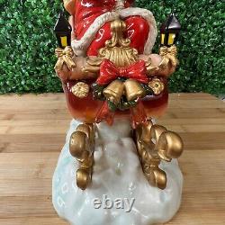 2003 Grandeur Noel Collector's Edition Santa Sleigh and Reindeer Set Porcelain