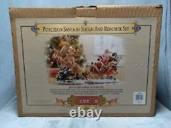 2003 Grandeur Noel Collector's Edition Santa Sleigh and Reindeer Set Porcelain