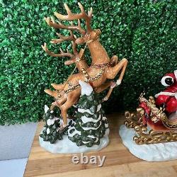 2003 Grandeur Noel Collector's Edition Santa Sleigh and Reindeer Set Porcelain