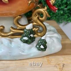 2003 Grandeur Noel Collector's Edition Santa Sleigh and Reindeer Set Porcelain