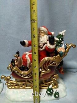 2003 Grandeur Noel Collector's Edition Santa Sleigh and Reindeer Set Porcelain