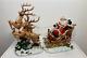 2003 Grandeur Noel Collectors Edition Porcelain Santa In Sleigh & Reindeer