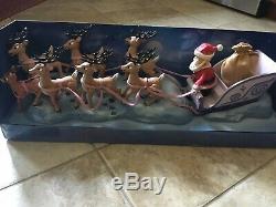 2003 Rudolph the Red Nose Reindeer Santa's Sleigh & Reindeer Team #6774 RARE
