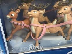 2003 Santa's Sleigh & Reindeer Team New In Box! Memory Lane Collection