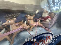 2003 Santa's Sleigh & Reindeer Team New In Box! Memory Lane Collection