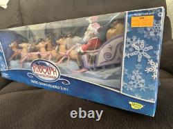 2003 Santa's Sleigh & Reindeer Team New In Box! Memory Lane Collection