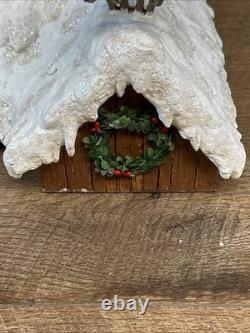 2004 Annalee Santa Sleigh and 8 Reindeer And To All A Good Night Rooftop READ