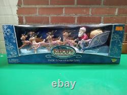 2004 RUDOLPH The Red Nosed Reindeer SANTA's SLEIGH & Reindeer Team In Box