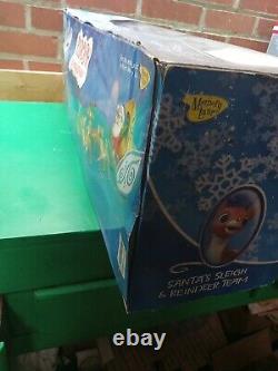 2004 RUDOLPH The Red Nosed Reindeer SANTA's SLEIGH & Reindeer Team In Box