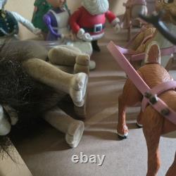 2004 Rudolph The Red Nosed Reindeer SANTA's SLEIGH & Reindeer Team LOT