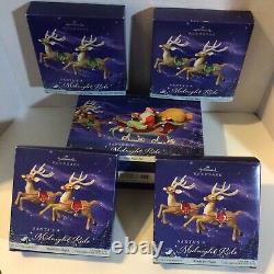 2005 Hallmark Keepsake Set Christmas Ornaments Santa's Sleigh Ride Reindeer