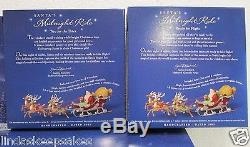 2005 Hallmark Ornaments SANTA'S MIDNIGHT RIDE weighted so reindeer fly sleigh