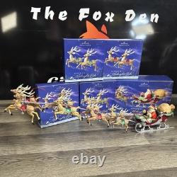 2005 Hallmark Santa's Midnight Ride COMPLETE Set 5 Dash Away And Reindeer