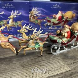 2005 Hallmark Santa's Midnight Ride COMPLETE Set 5 Dash Away And Reindeer