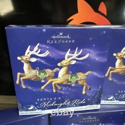 2005 Hallmark Santa's Midnight Ride COMPLETE Set 5 Dash Away And Reindeer