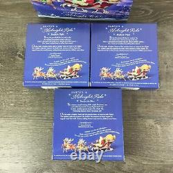 2005 Hallmark Santa's Midnight Ride Table Top Dash Away Sleigh & 6 Reindeer NEW