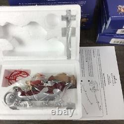 2005 Hallmark Santa's Midnight Ride Table Top Dash Away Sleigh & 6 Reindeer NEW