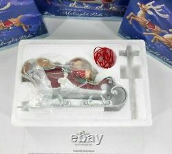 2005 Hallmark Santa's Midnight Ride Table Top Dash Away Sleigh & 8 Reindeer NEW