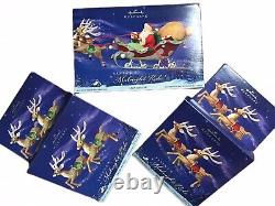 2005 Hallmark Santas Midnight Ride Dash Away Sleigh 8 Reindeer Table Shelf Decor