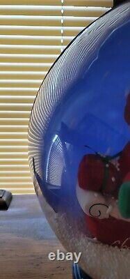 2006 Gemmy Santa and Reindeer Sleigh Tabletop globe 16 in Tall Very Rare Large