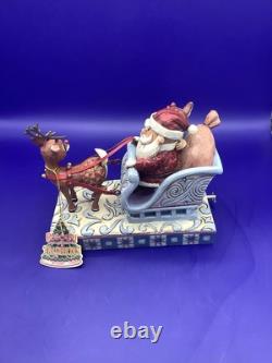 2008 Jim Shore Rudolph Traditions #4009803 Musical Santa Sleigh Misfit Toys